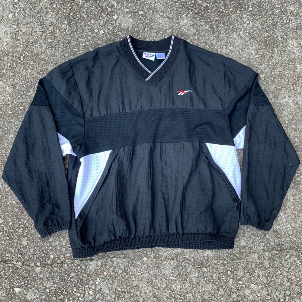 Vintage Reebok Black pullover xl